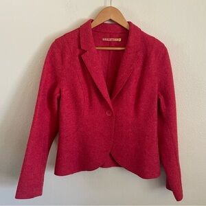 Kuna Alpaca Wool Blend Blazer Jacket Soft Red Size Medium
